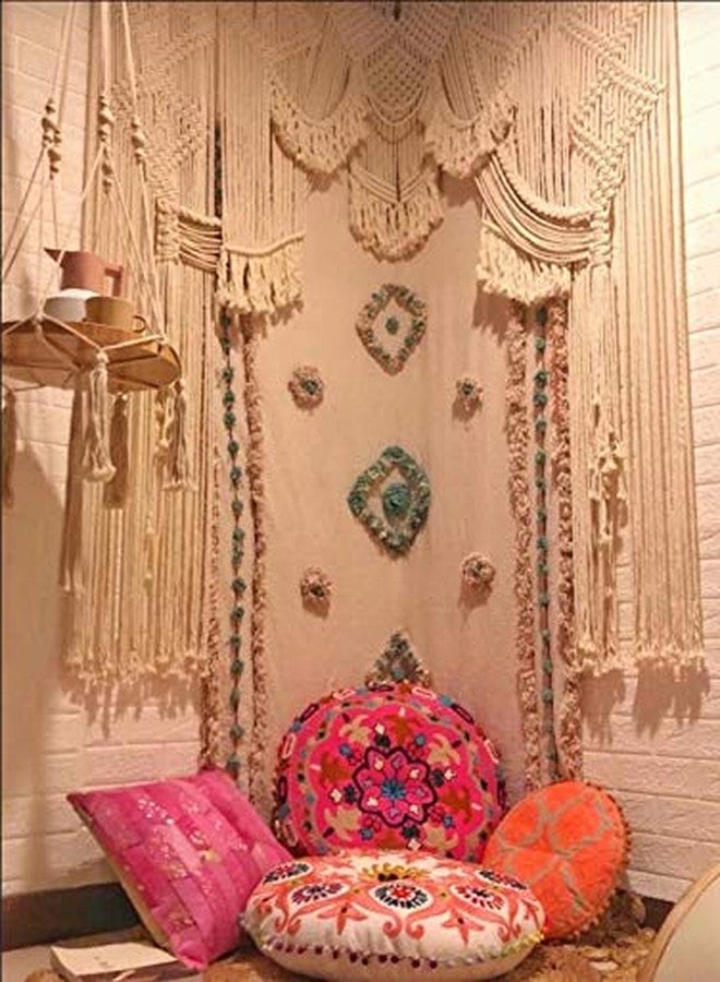 Winterdemoon Wedding Backdrop Macrame Curtain Bohemian Wedding Decor Macrame Wall Hanging Tapestry - Image 4